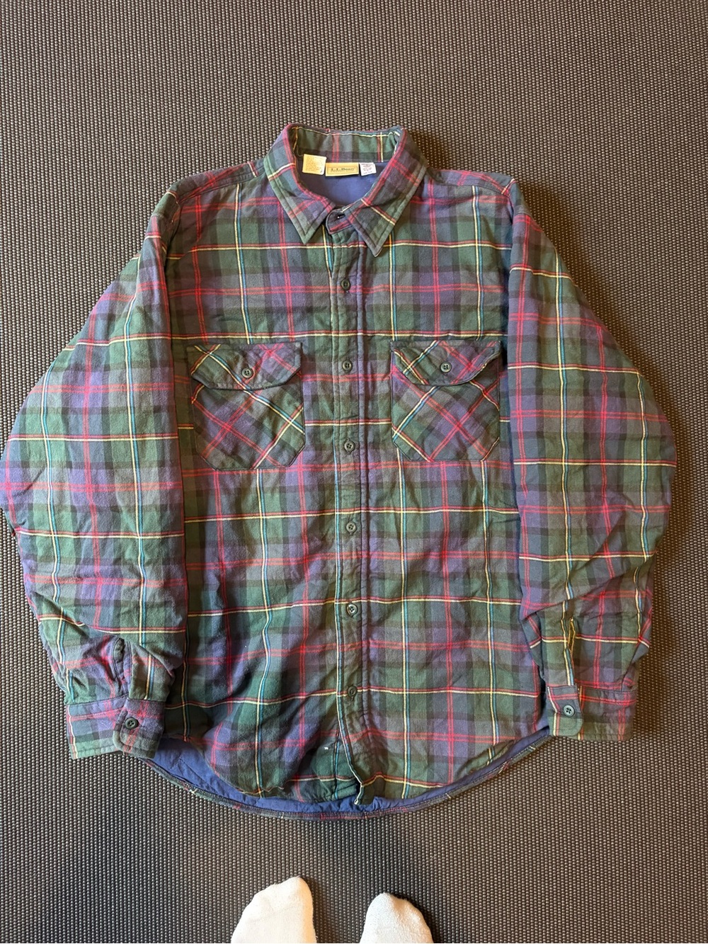 Vintage LL Bean Thinsulate Lined Flannel Shirt Jacket